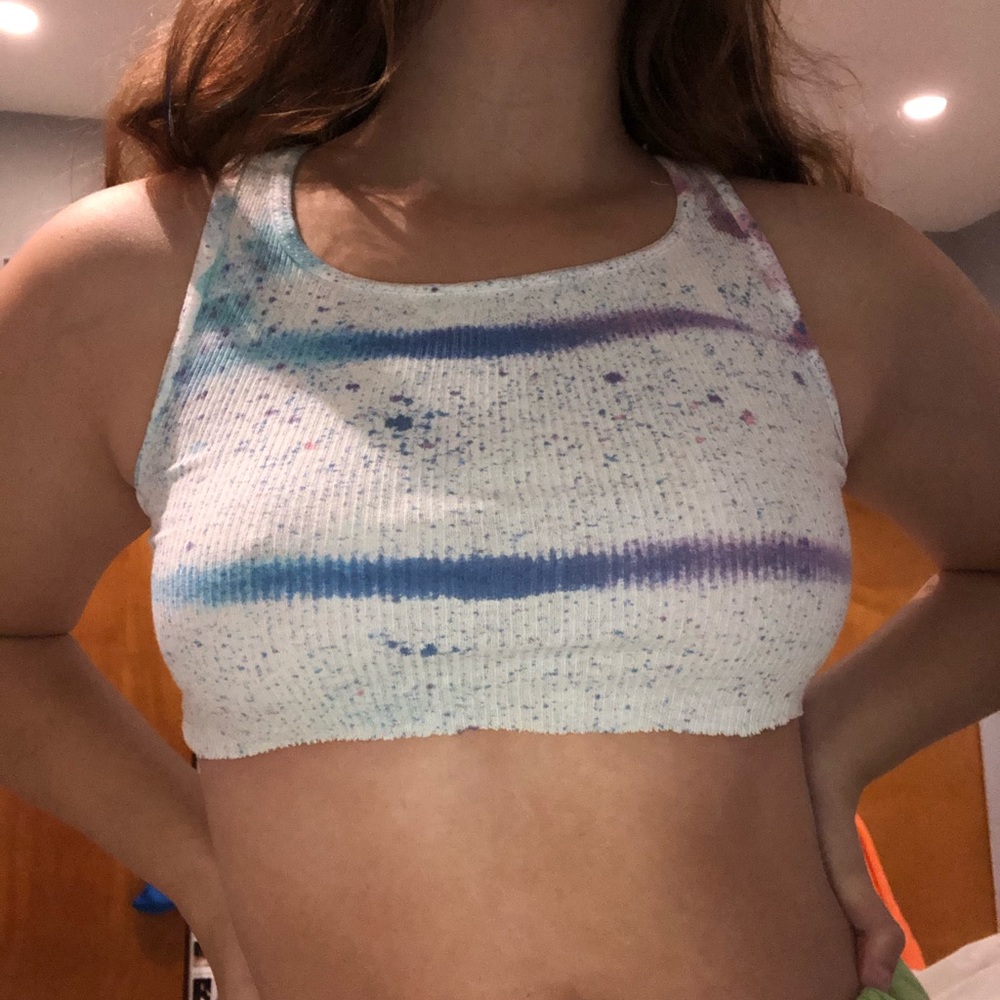 Custom made galaxy tie-dye tank top